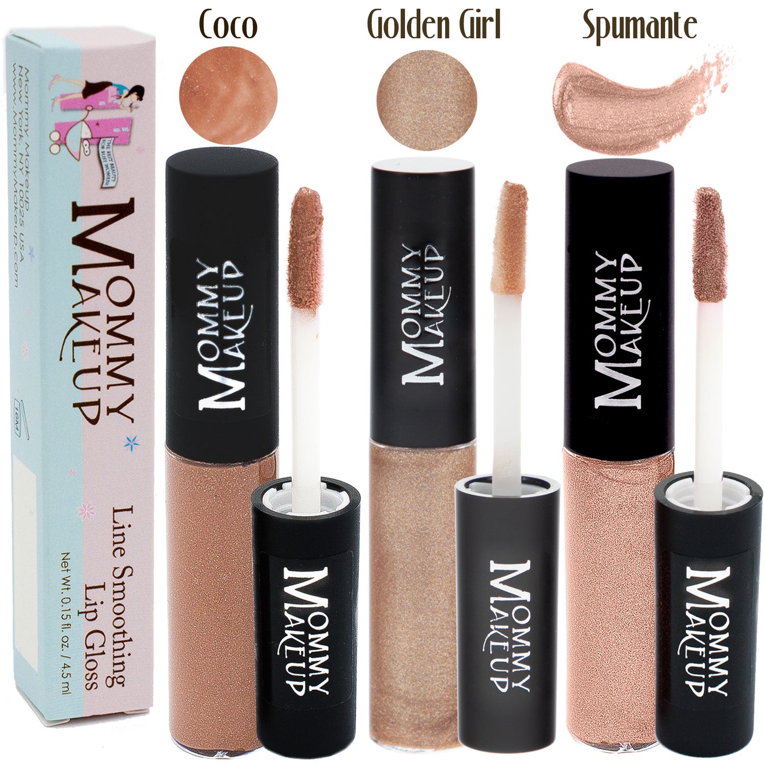 Glow naturally with the Natural Women bundleāthree gorgeous, easy-to-wear shades that add just the right amount of shimmer and shine:
Coco ā a sheer cool cocoa with pearl
Golden Girl ā a shimmering brown sugar with golden glimmer
Spumante ā a shimmering champagne
These glosses smooth the look of fine lines and keep your lips soft, supple, and beautifully polished.