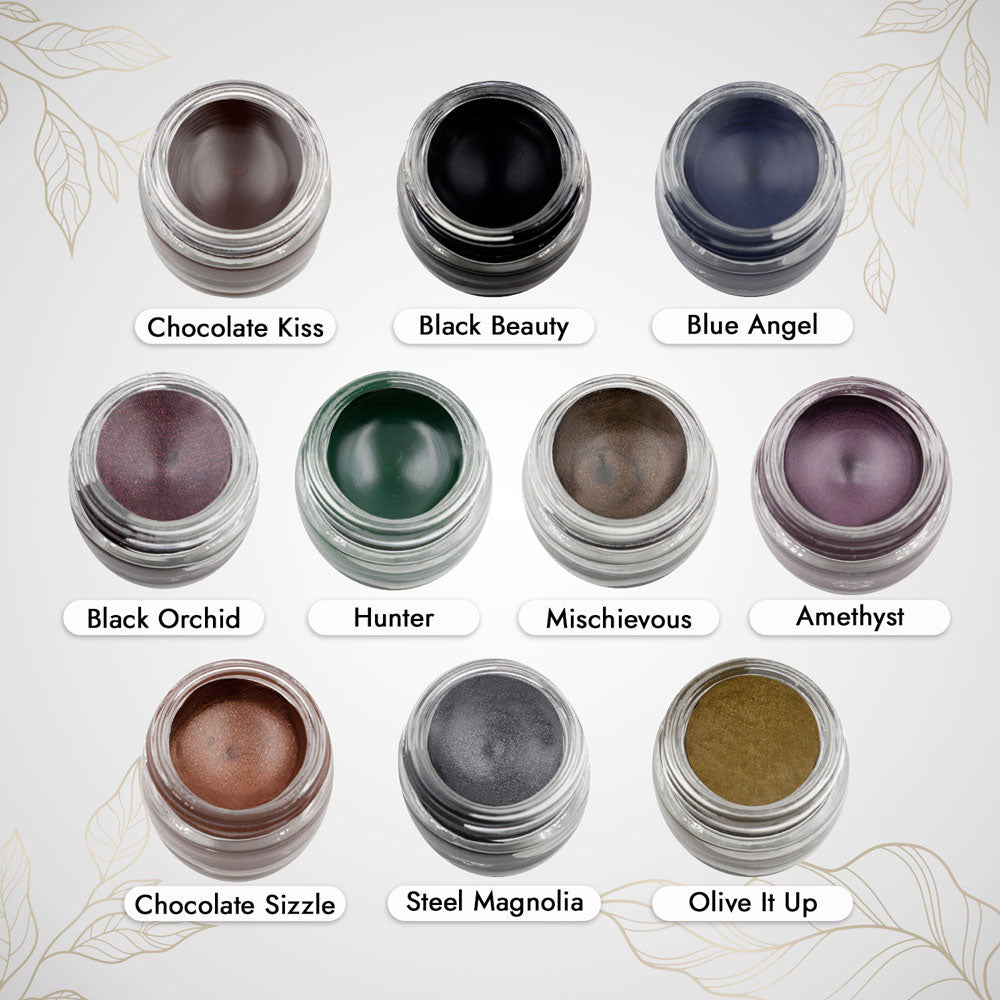 Waterproof Stay Put Gel Eyeliner in 10 Shades from Mommy Makeup