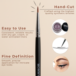 Pointed Eyeliner Brush is the best brush for Stay Put Gel Eyeliner. The Pointed Eyeliner Brush offers smooth and precise application for makeup artist quality results and long wearing durability.