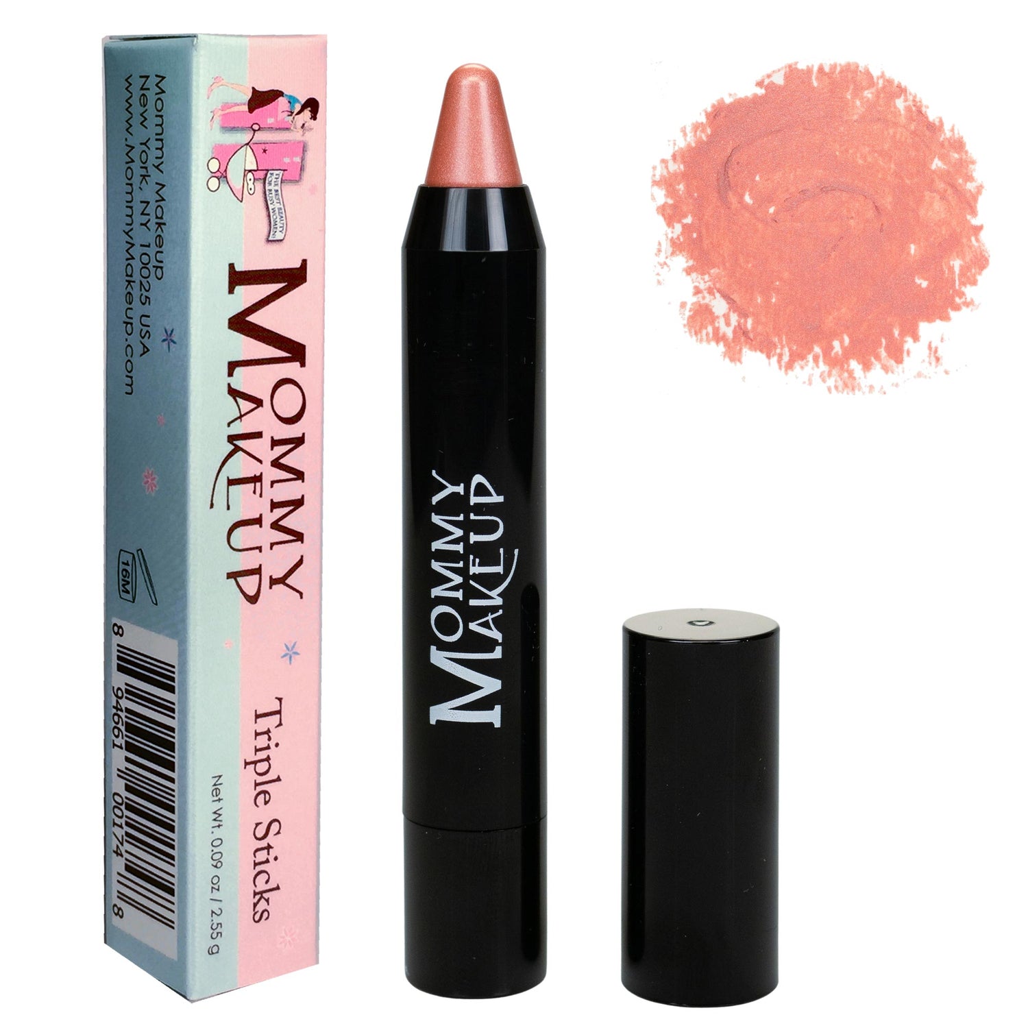 Triple Sticks Lipstick, Cream Blush, and Treatment in Riley Love