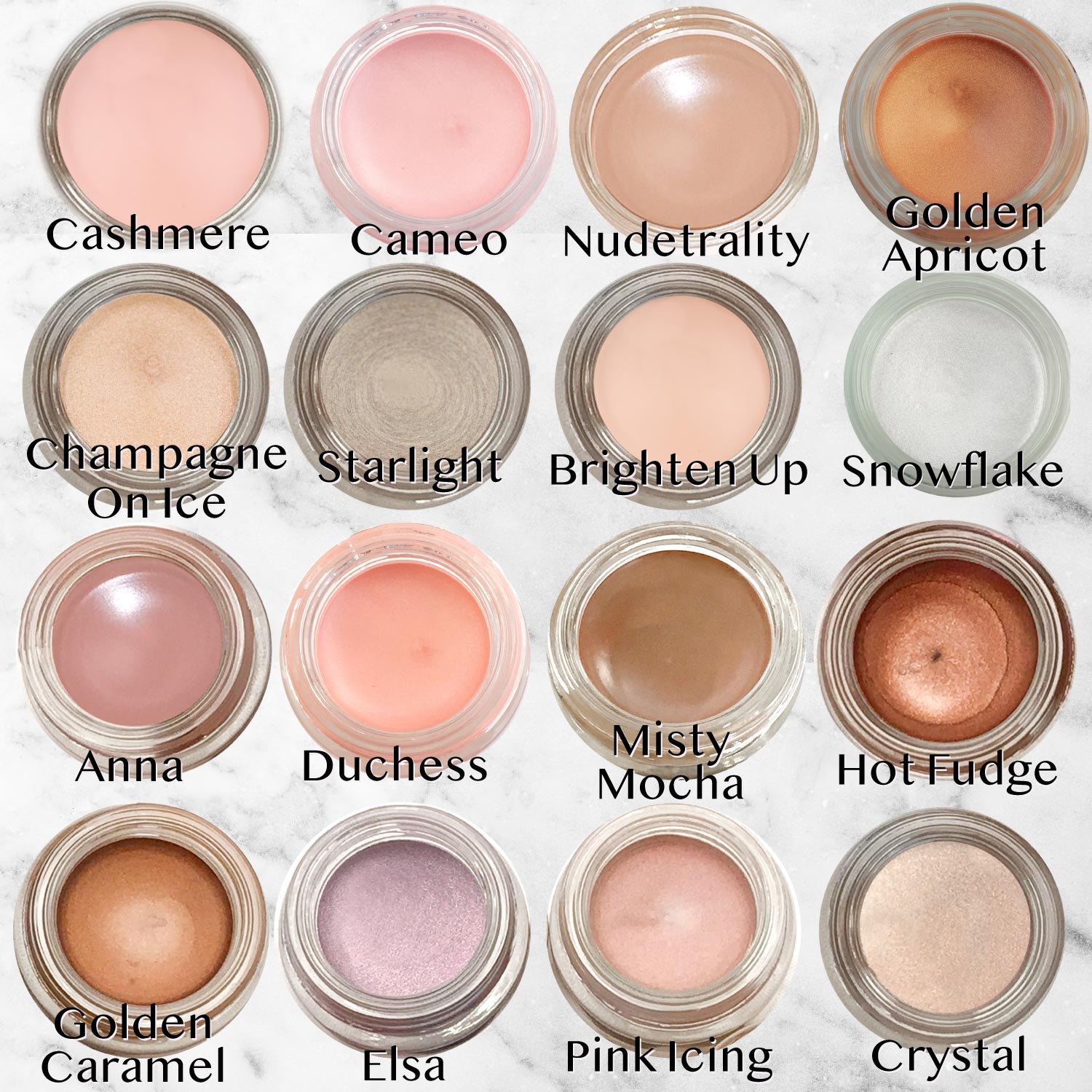 Waterproof, smudge-proof, multi-tasking creme-to-powder eye shadow, eyeshadow, blush and lip color. Allergy tested, cruelty free. Made in USA.