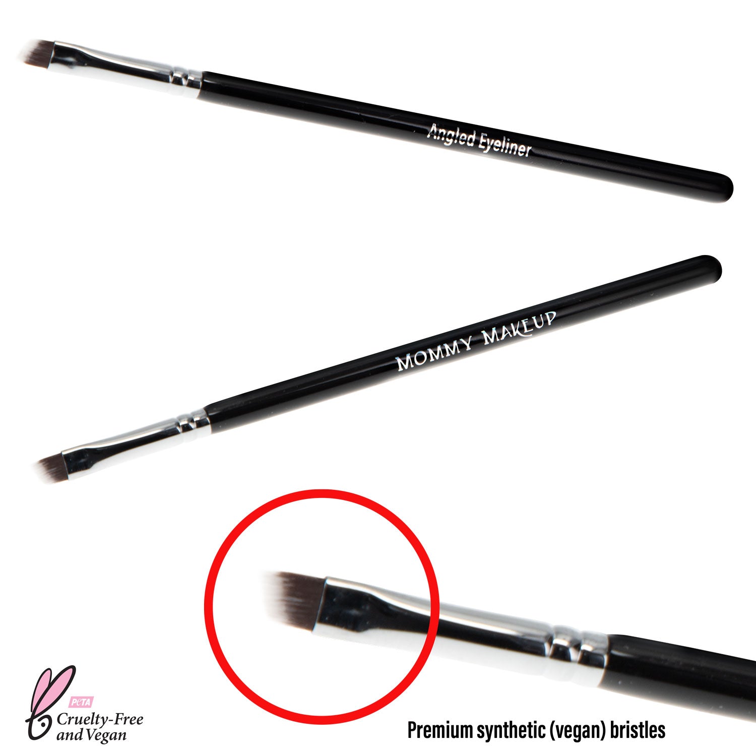 Vegan Angled Eyeliner Brush #vegan_eyeliner_brush