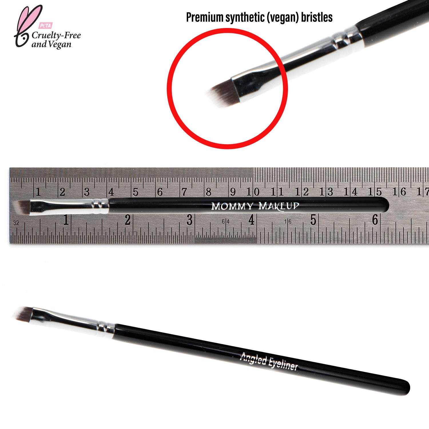 Vegan Angled Eyeliner Brush #vegan_eyeliner_brush