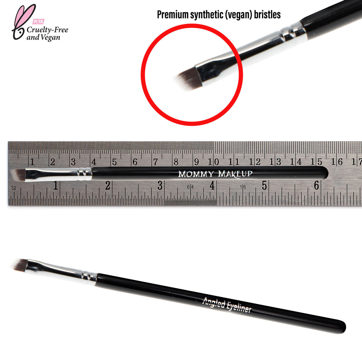 Vegan Angled Eyeliner Brush 