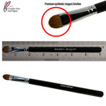Creme Definer Brush works best with our Any Wear Creme! Premium synthetic (vegan) bristles make this brush as hypoallergenic as possible. Travel friendly size (7" in length), hand cut, cruelty free.