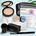 This fabulous yet simple multi-tasking mineral makeup kit will give you a sophisticated look and get you out-the-door in no time! Talc-free, paraben-free, NO Animal Testing.
