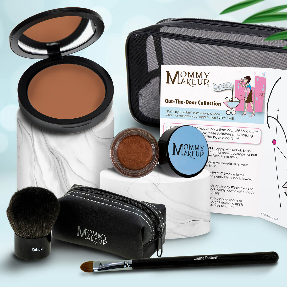 This fabulous yet simple multi-tasking mineral makeup kit will give you a sophisticated look and get you out-the-door in no time! Talc-free, paraben-free, NO Animal Testing.#color_puddin-dark-for-darker-complexions