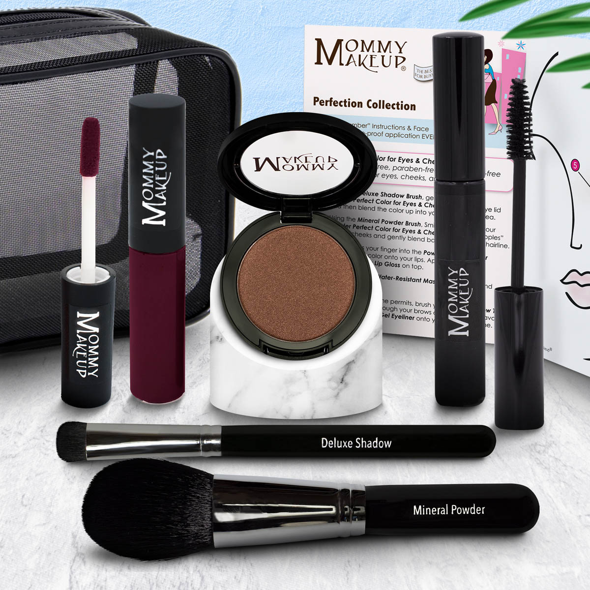 This 6 piece makeup kit is perfect for a quick, ultra easy, radiant look! A fabulous travel-friendly, multi-tasking makeup kit will give you a fresh glowing look that is super simple to apply. Select your own colors!